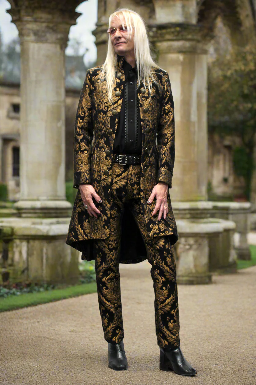 TAPESTRY PANTS - GOLD/BLACK - Image 6