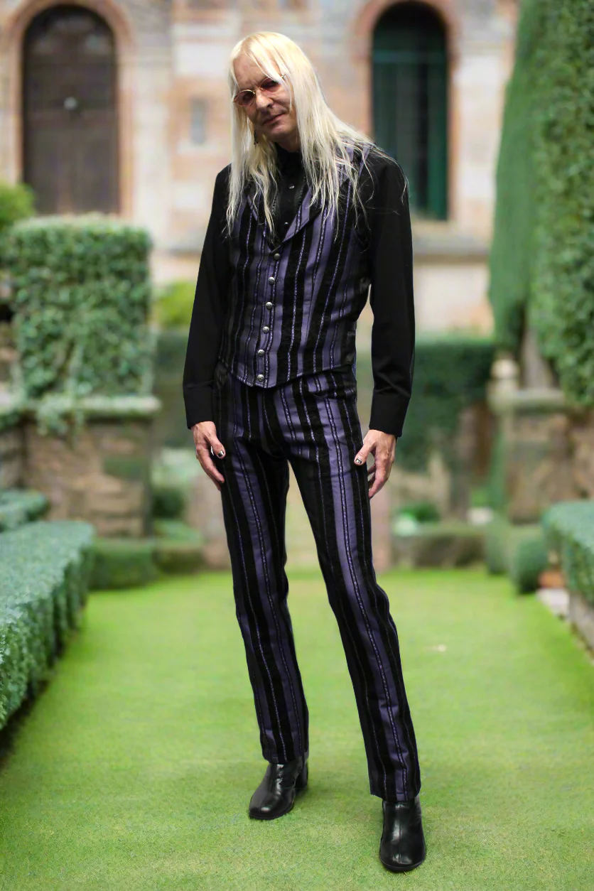 VICTORIAN CARNY PANTS - PURPLE/BLACK STRIPE - Image 5