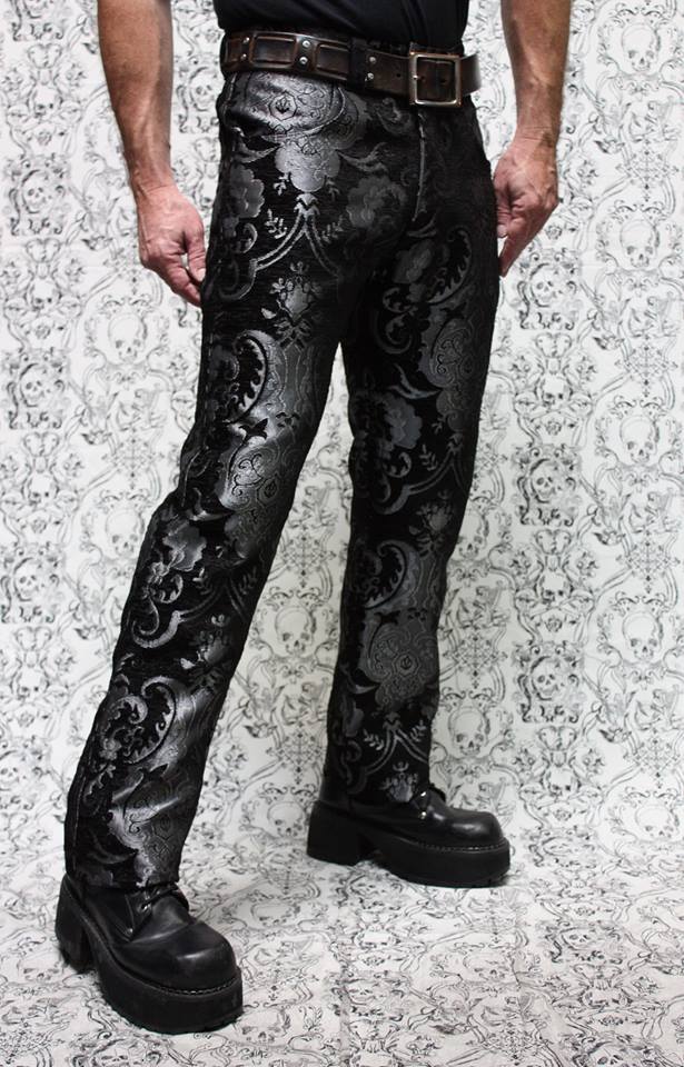TAPESTRY PANTS - SILVER/BLACK - Image 4