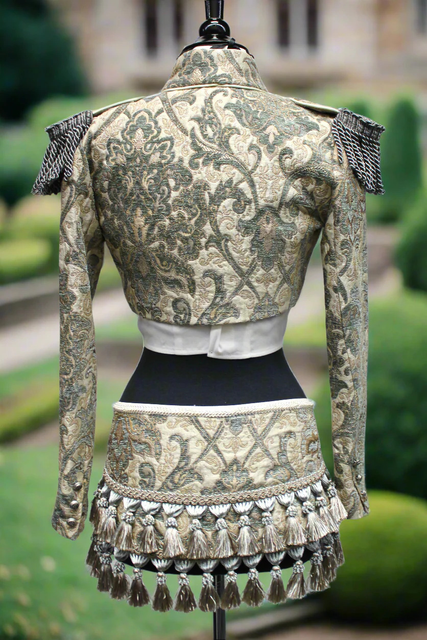 TASSEL SKIRT - GREEN/IVORY - Image 3