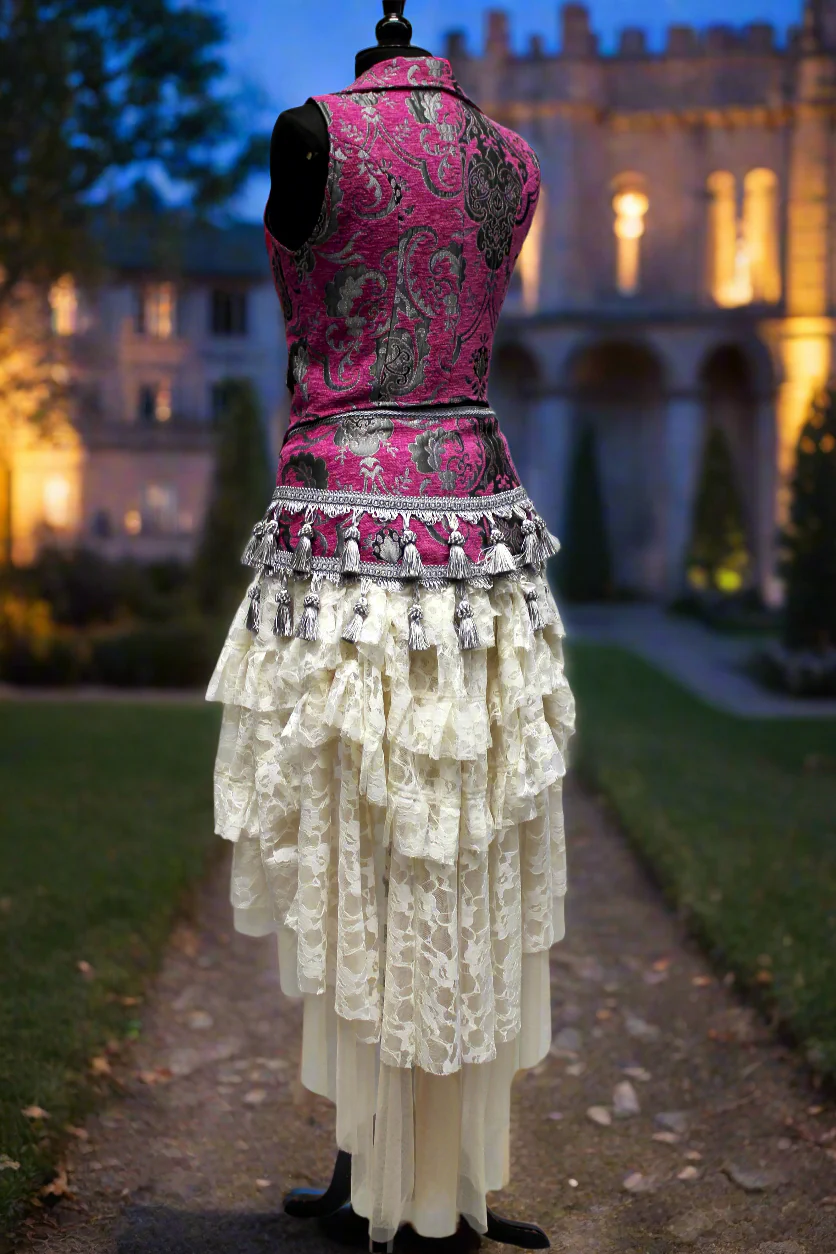 TASSEL SKIRT - PINK/SILVER - Image 4