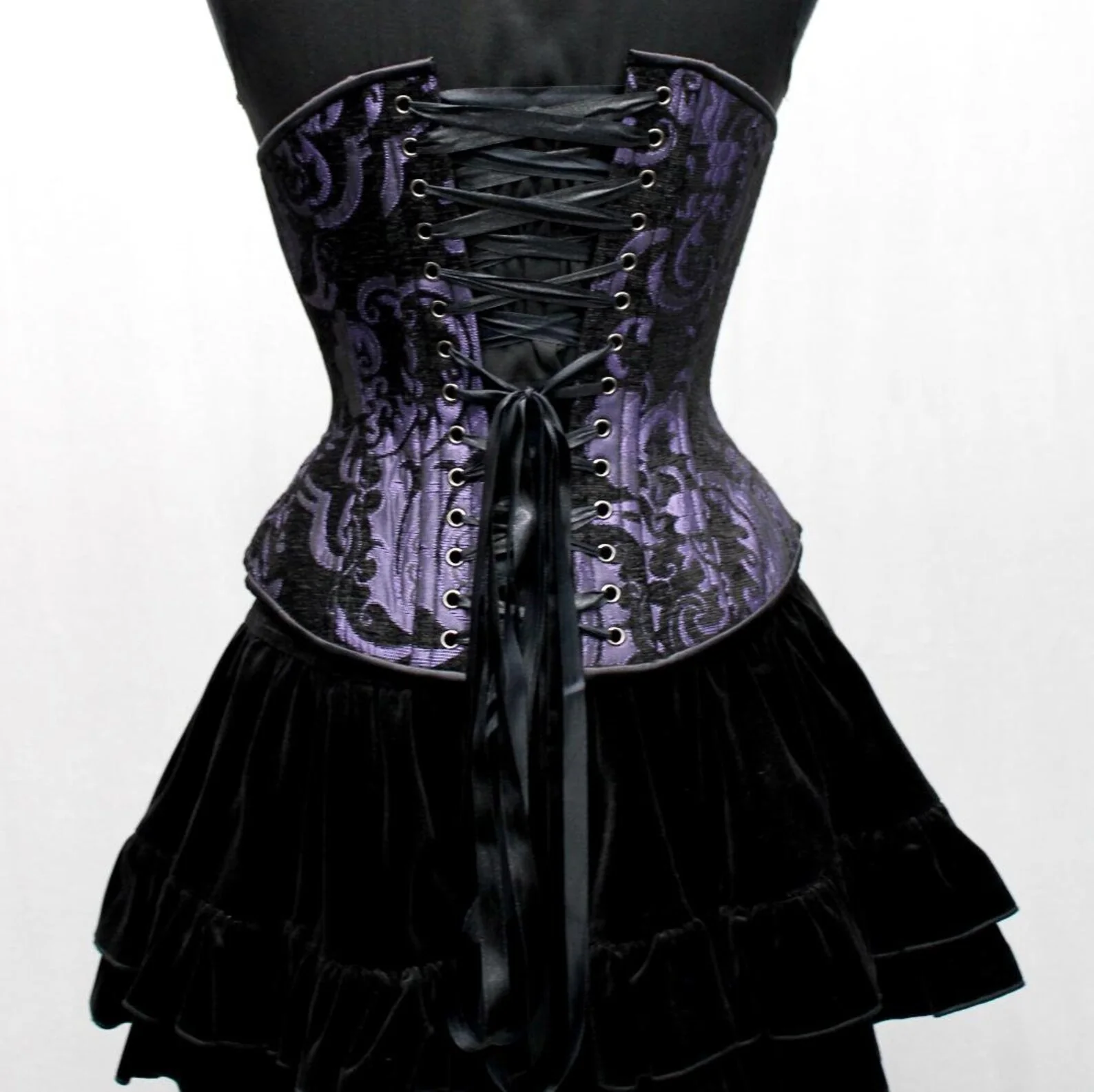 TAPESTRY CORSET - PURPLE/BLACK - Image 3