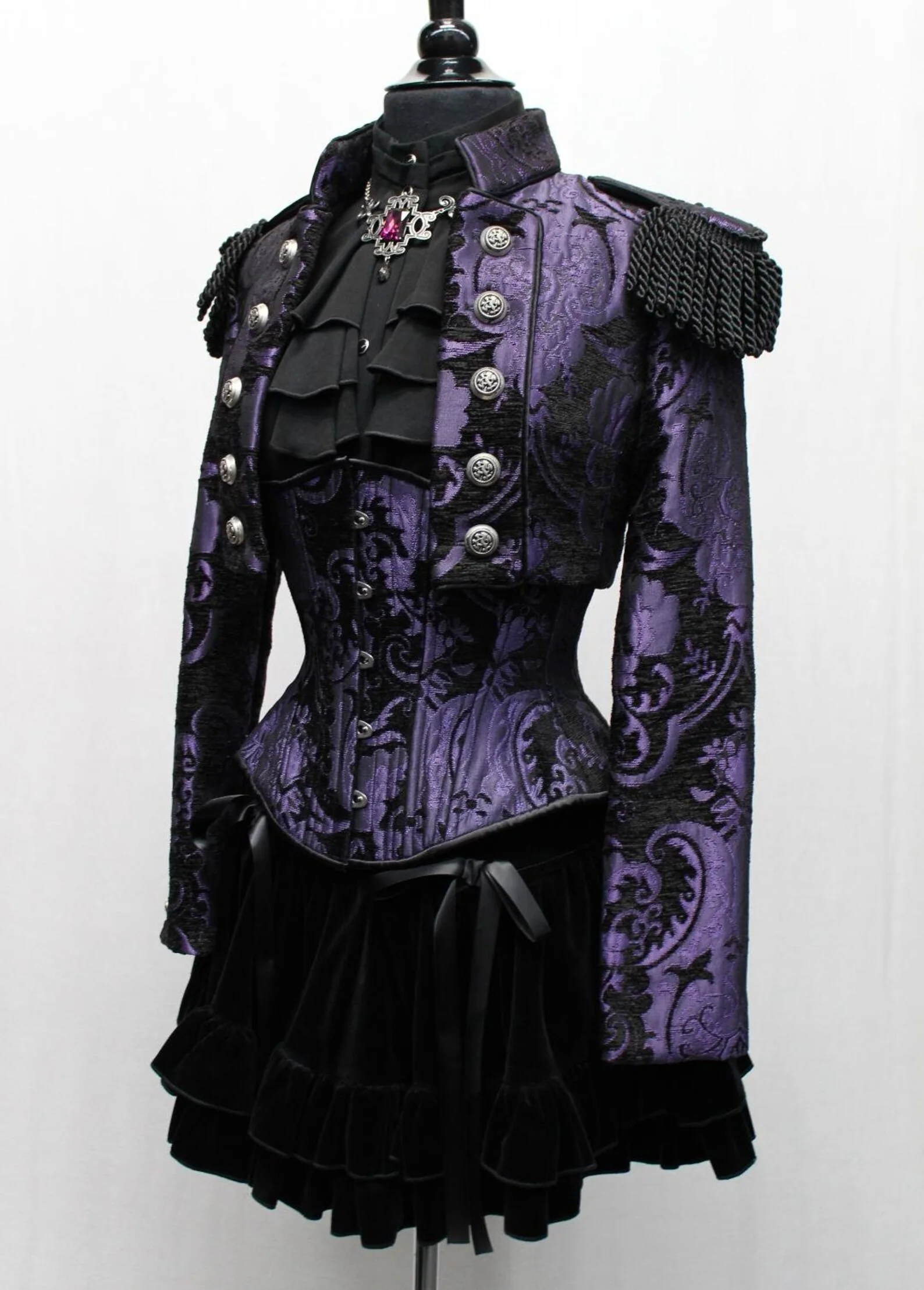 TAPESTRY CORSET - PURPLE/BLACK - Image 4