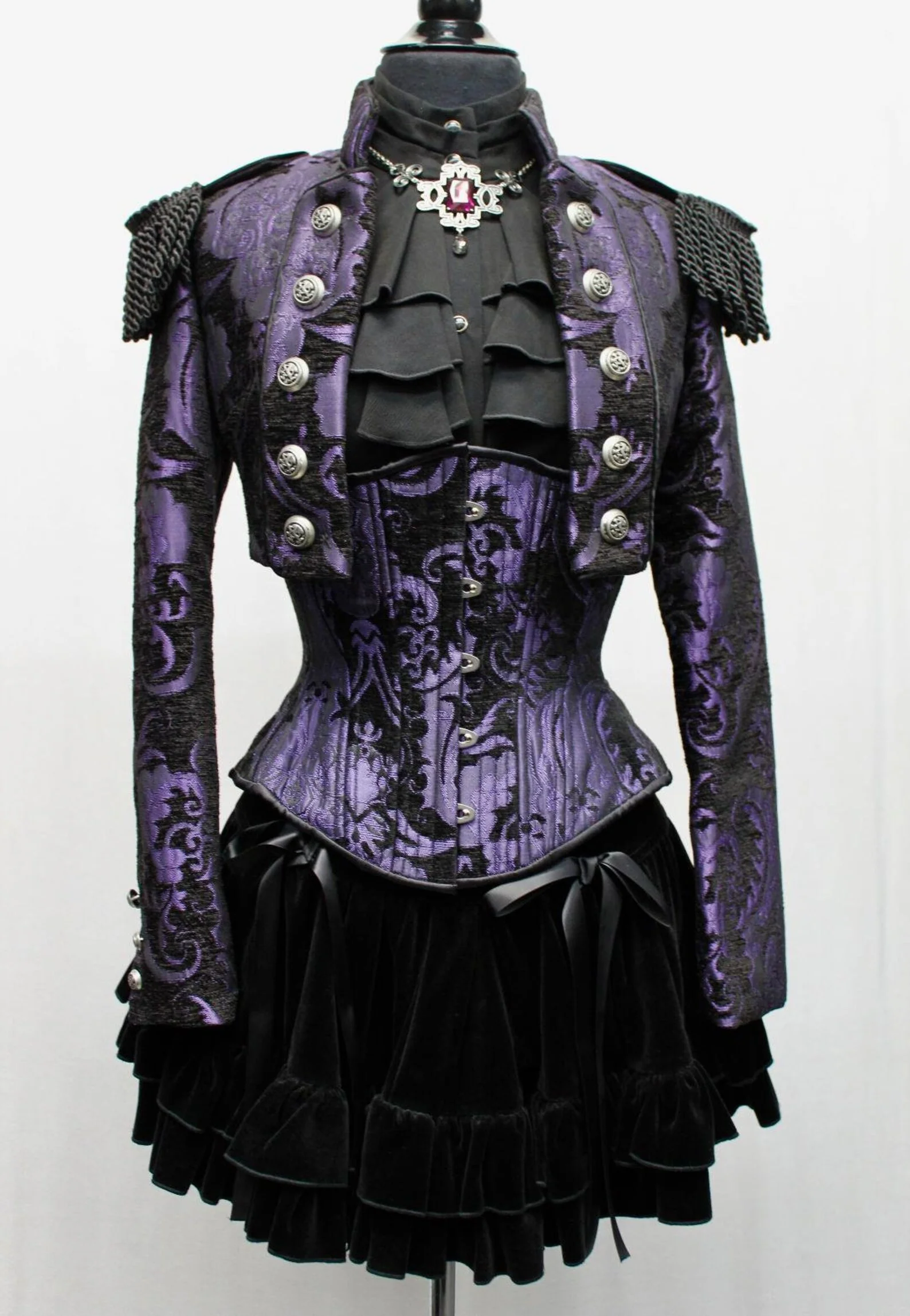 TAPESTRY CORSET - PURPLE/BLACK - Image 5