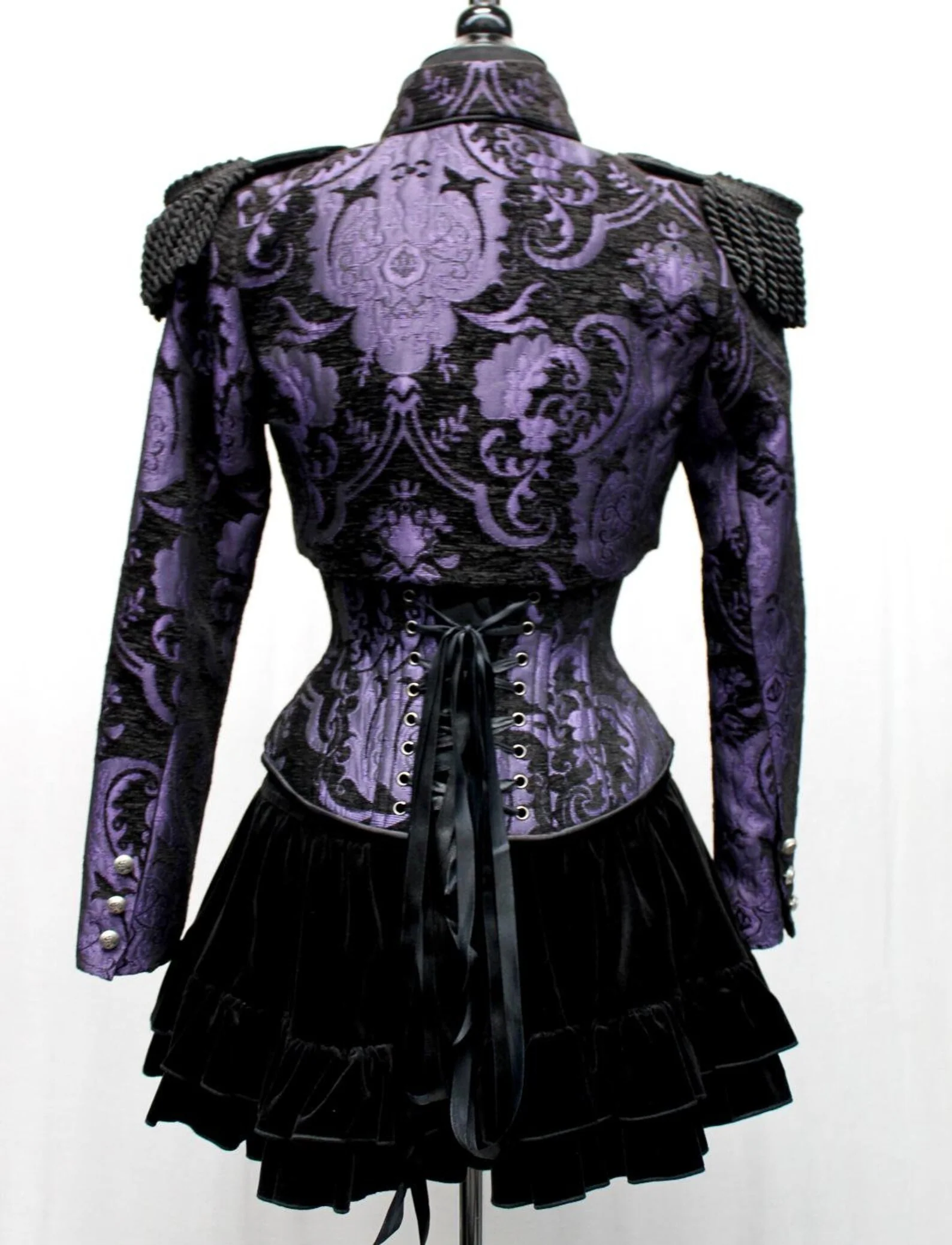 TAPESTRY CORSET - PURPLE/BLACK - Image 6