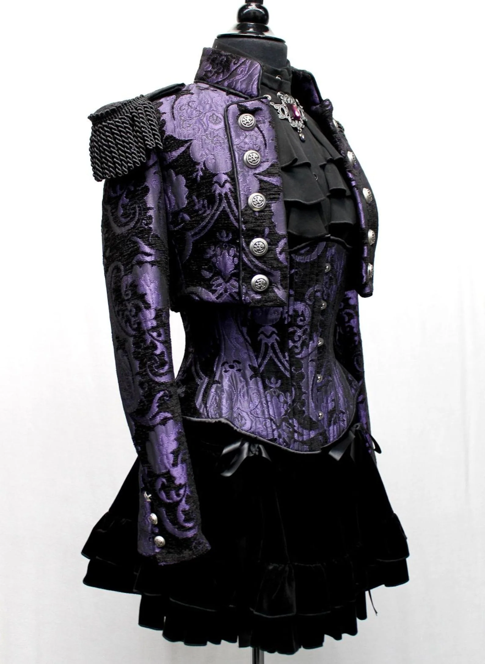 TAPESTRY CORSET - PURPLE/BLACK - Image 7