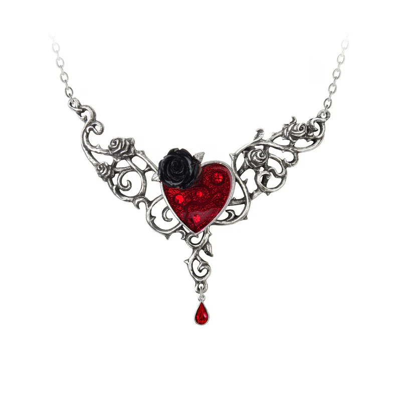 THE BLOOD ROSE HEART NECKLACE