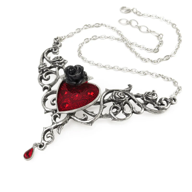 THE BLOOD ROSE HEART NECKLACE - Image 3
