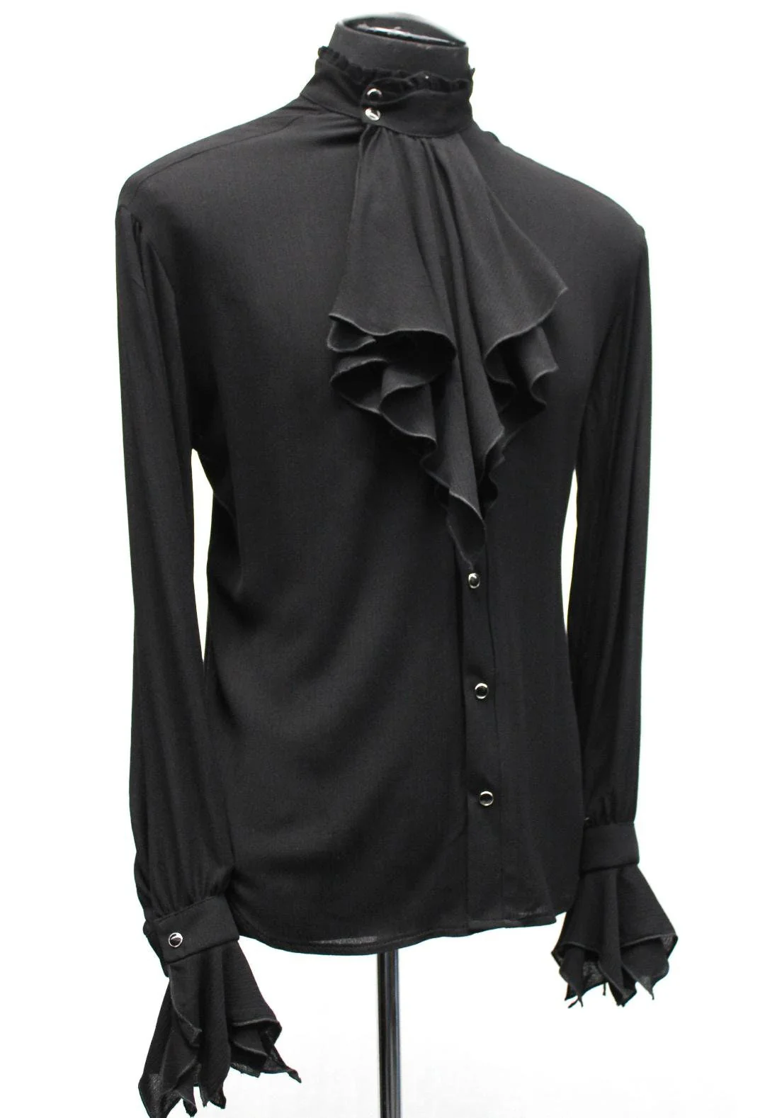 THE COUNT SHIRT - Black Rayon - Image 3