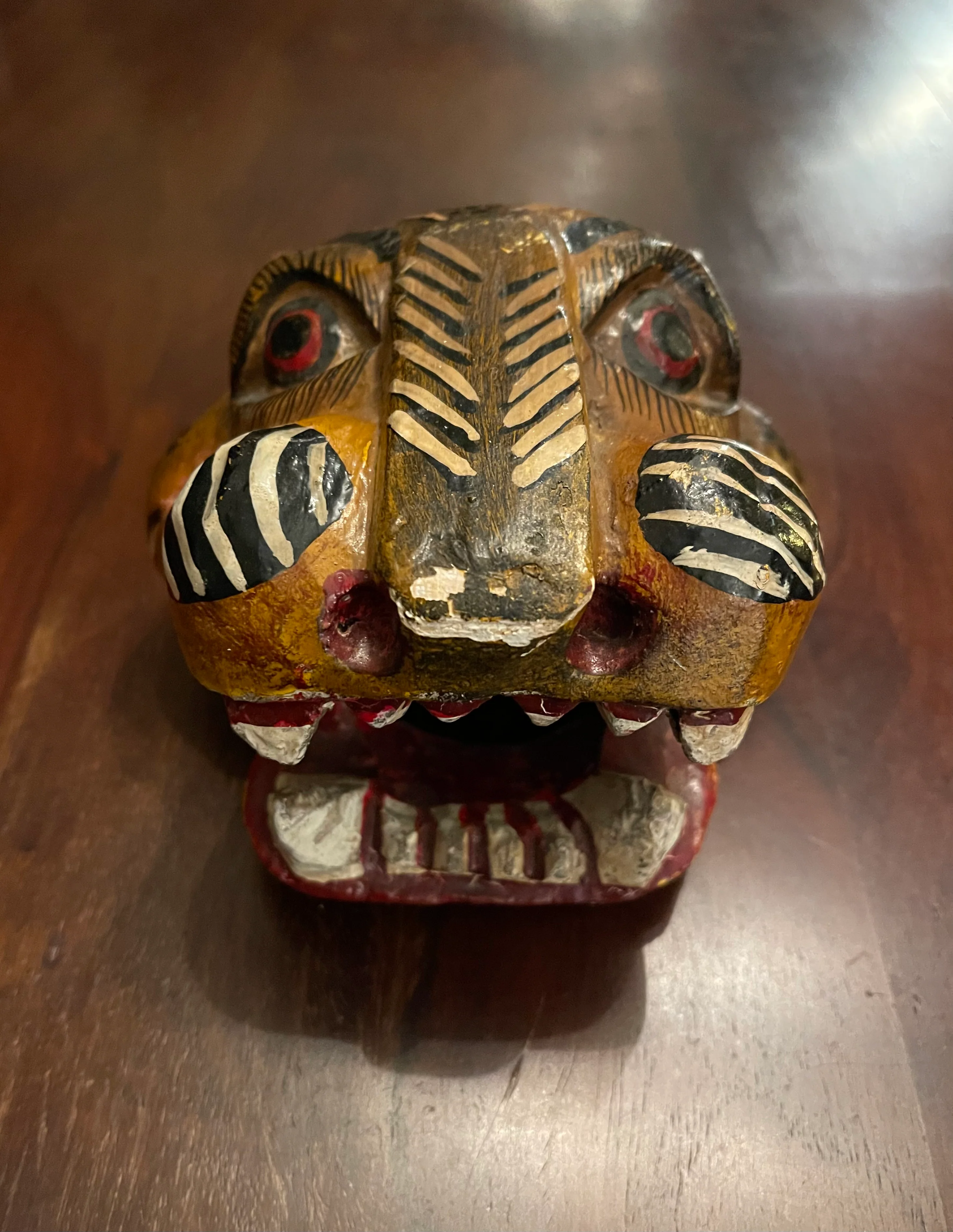 THE JAGUAR GOD - ANTIQUE WOODEN MASK - Image 2