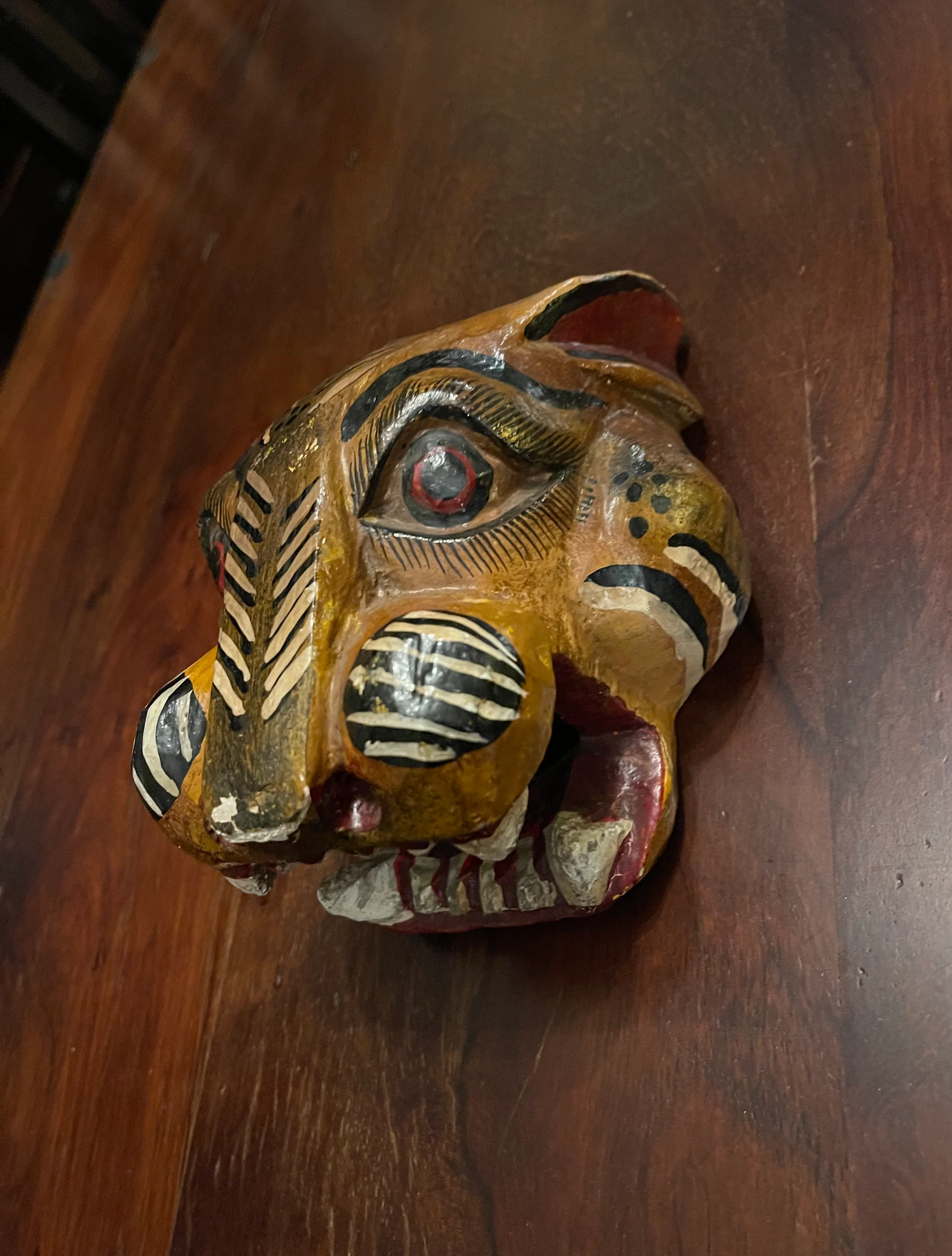 THE JAGUAR GOD - ANTIQUE WOODEN MASK - Image 3