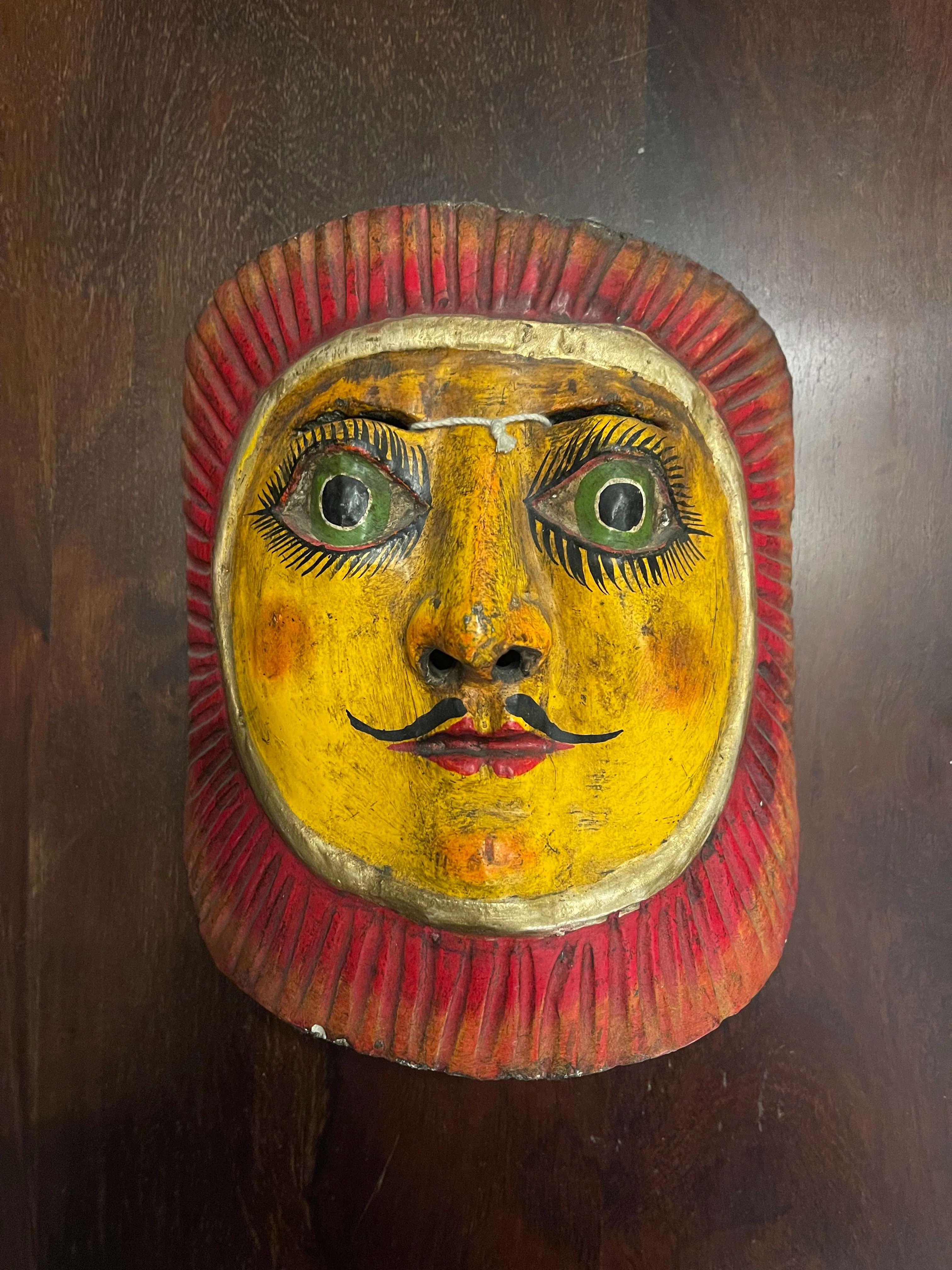 THE SUN - MALE - ANTIQUE WOODEN MASK