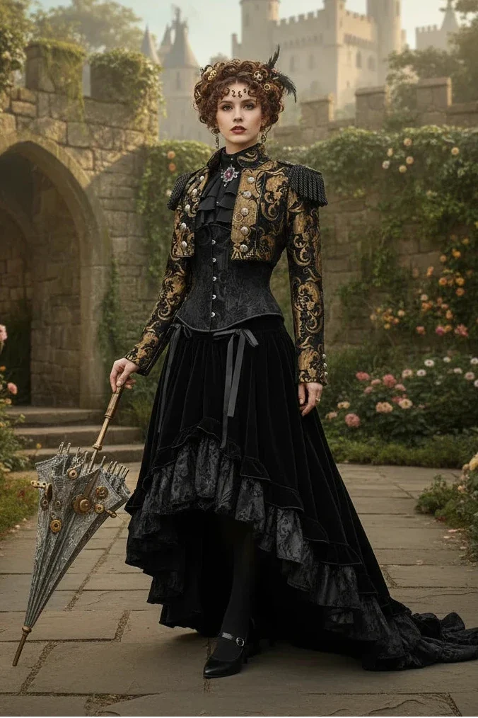 TOREADOR JACKET - GOLD AND BLACK TAPESTRY - Image 3