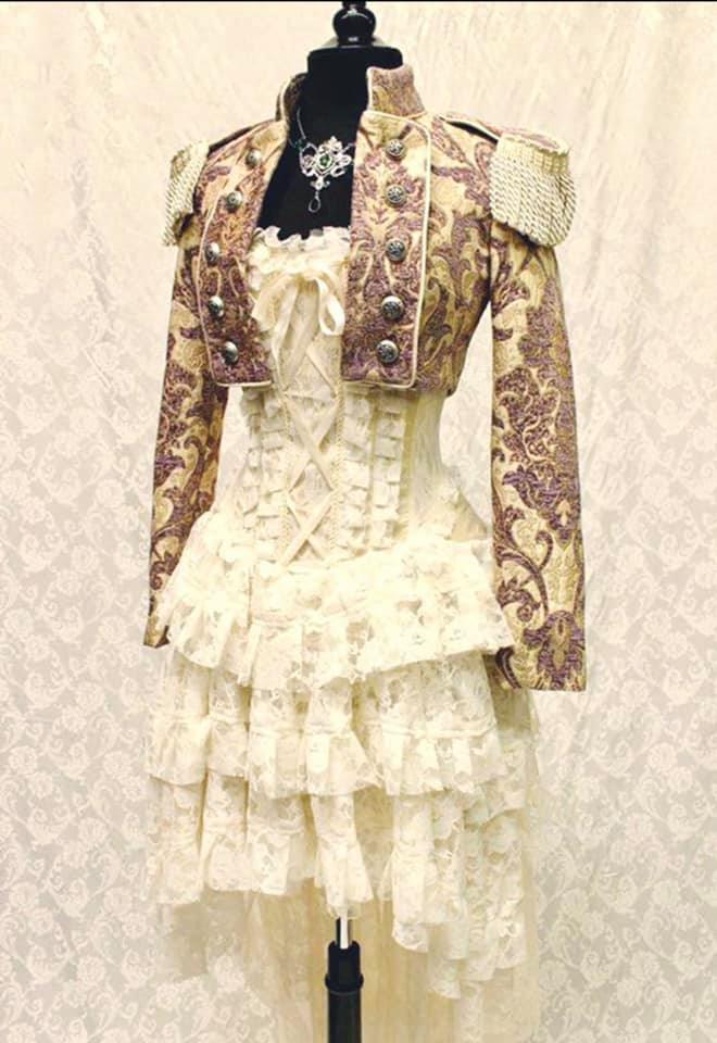 TOREADOR JACKET - PURPLE AND IVORY TAPESTRY - Image 3