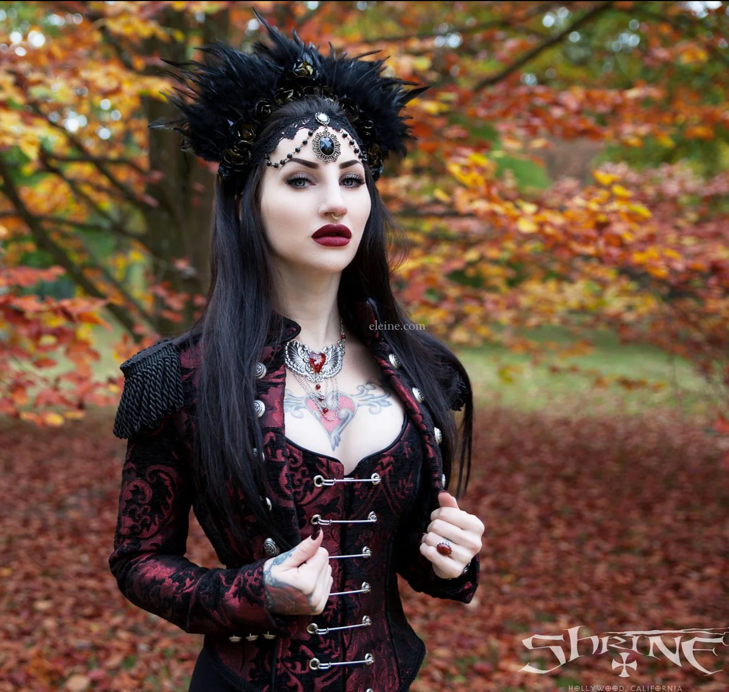TOREADOR JACKET - RED AND BLACK TAPESTRY - Image 3