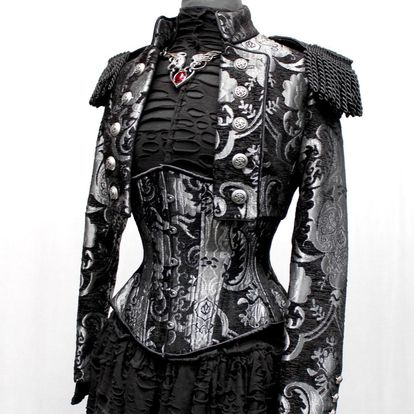 TOREADOR JACKET - BLACK AND SILVER TAPESTRY - Image 3