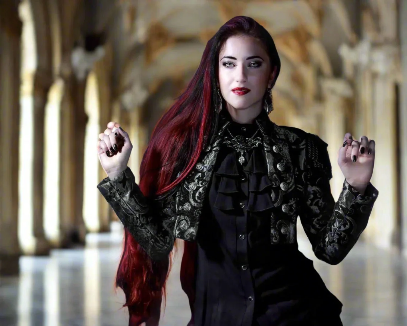 TOREADOR JACKET - BLACK AND SILVER TAPESTRY - Image 6