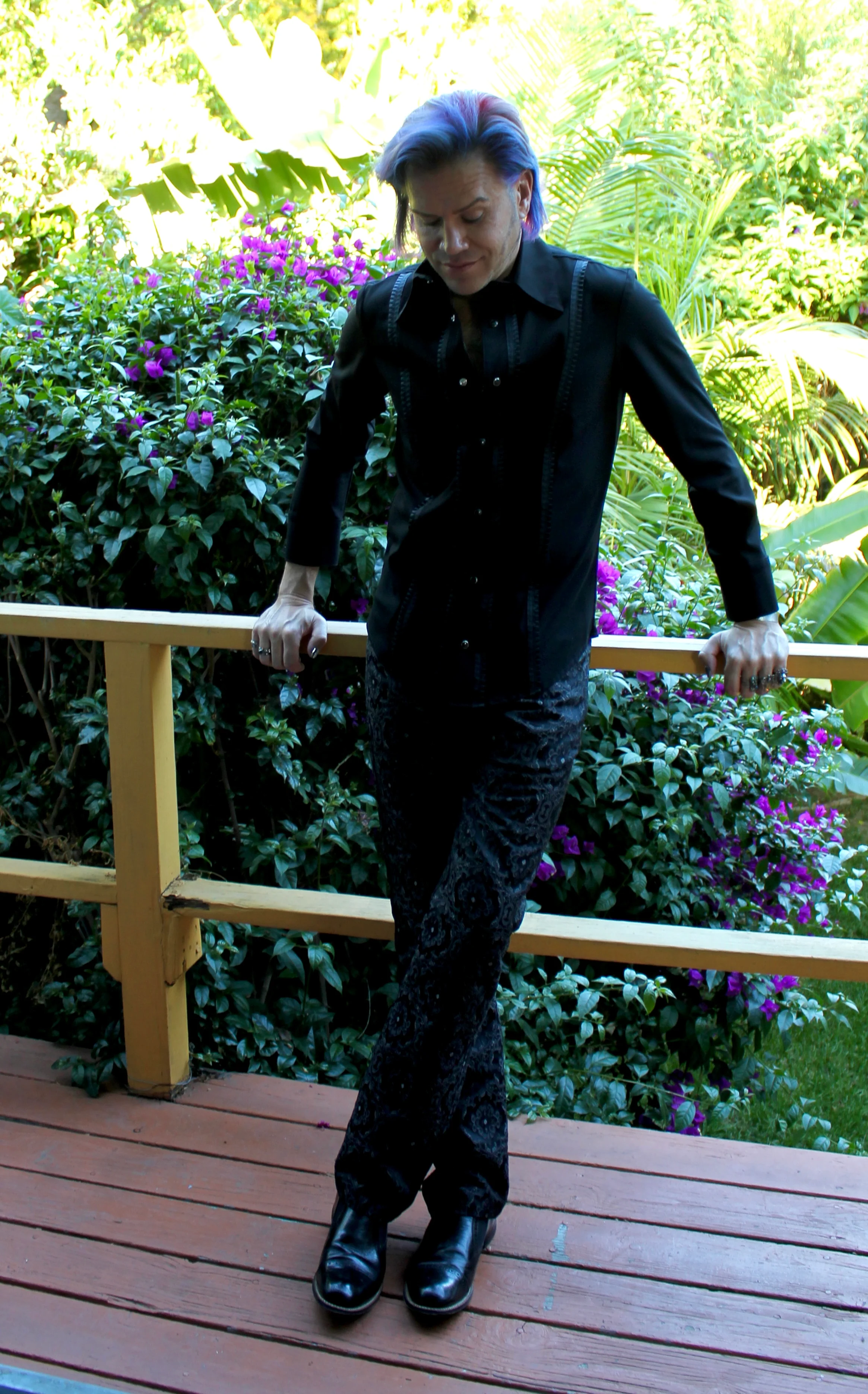 TUX SHIRT - BLACK w/  BLACK TRIM - Image 6