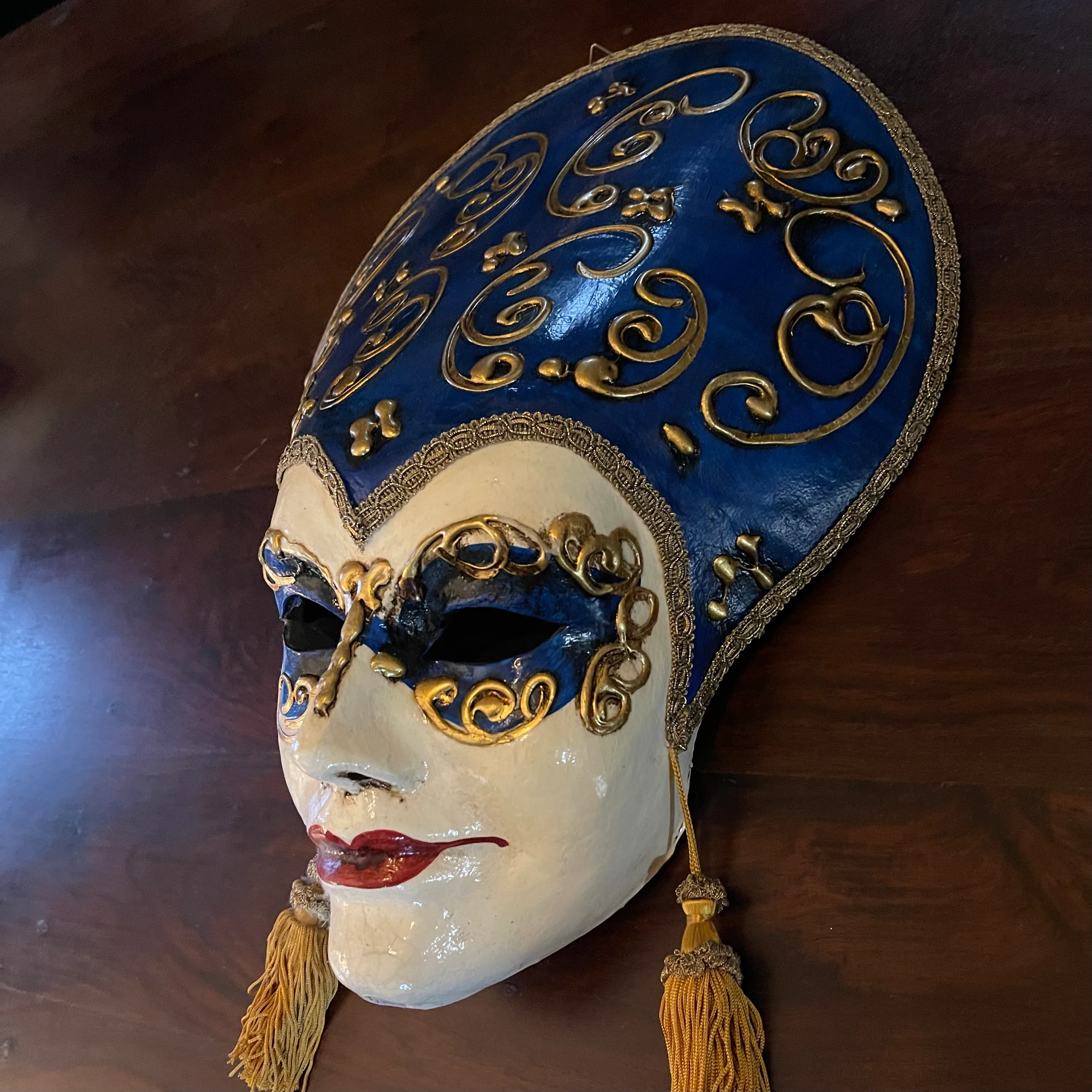 VENETIAN MASK - GLAMOUR - GOLD EARRINGS - Image 4
