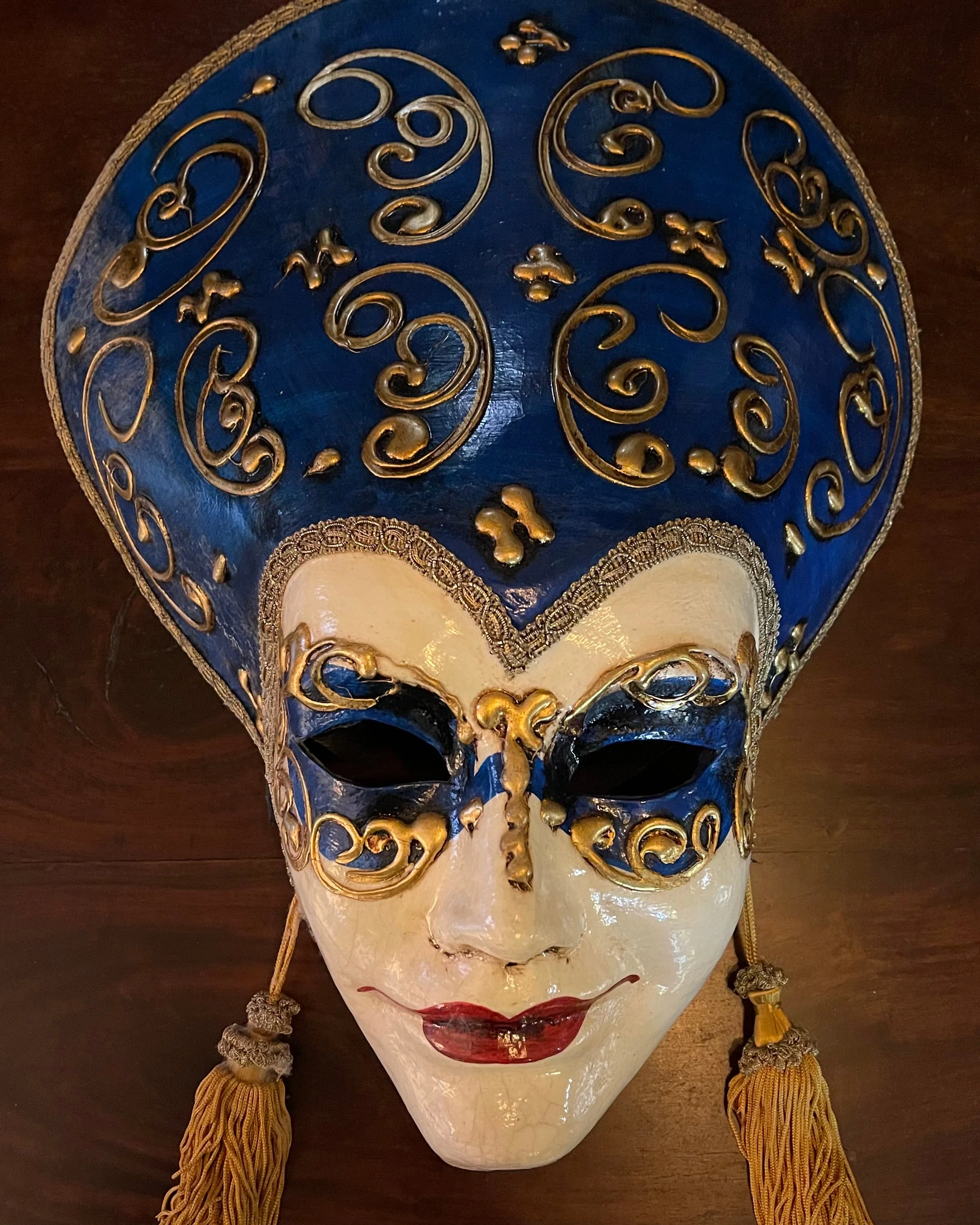 VENETIAN MASK - GLAMOUR - GOLD EARRINGS - Image 5
