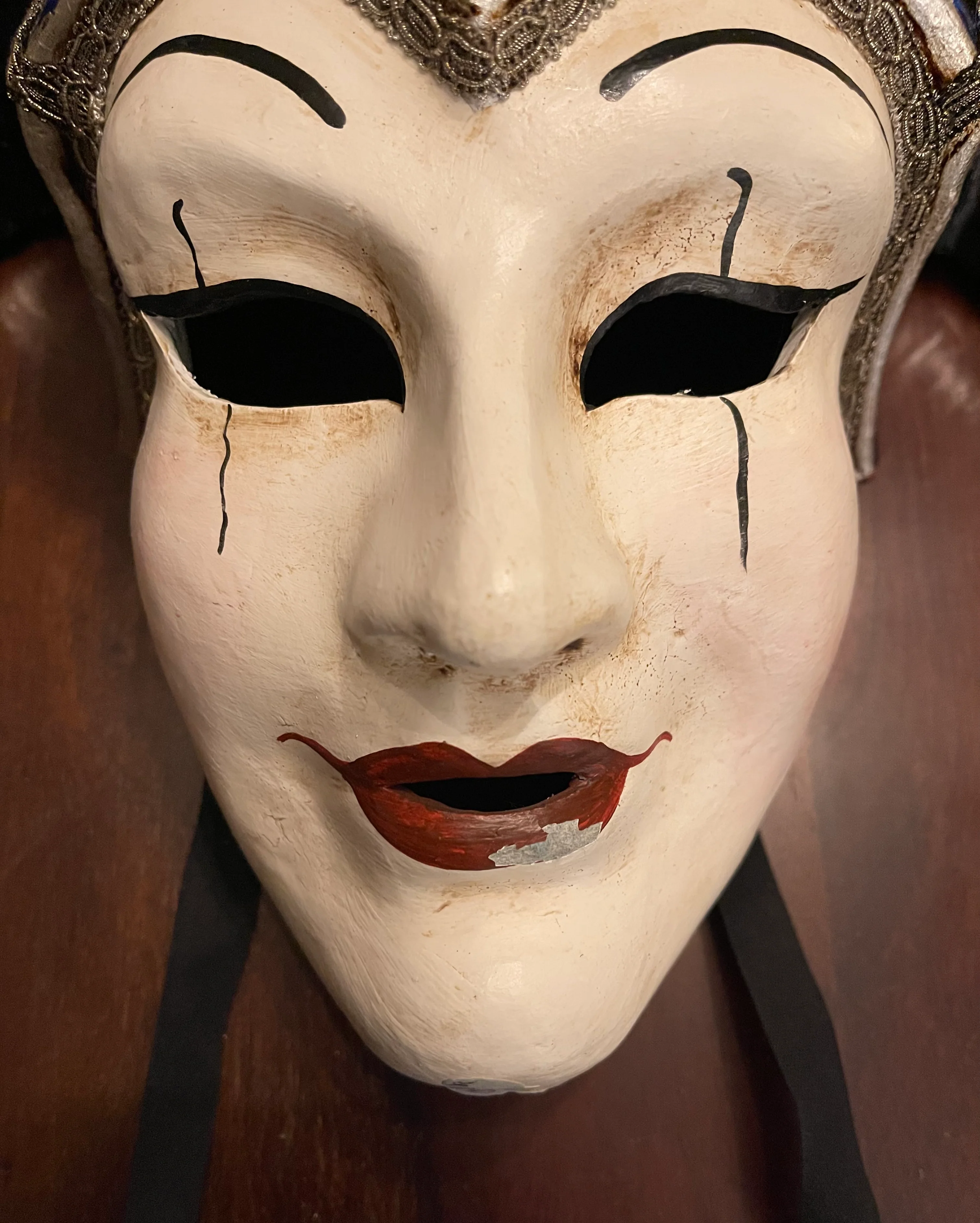VENETIAN MASK - KING OF FOOLS - BLUE/SILVER - Image 2
