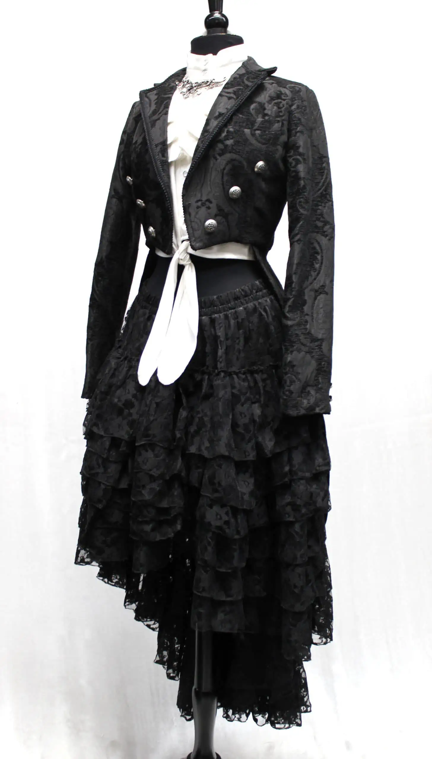 VICTORIAN SHOWGIRL SKIRT - BLACK LACE - Image 4