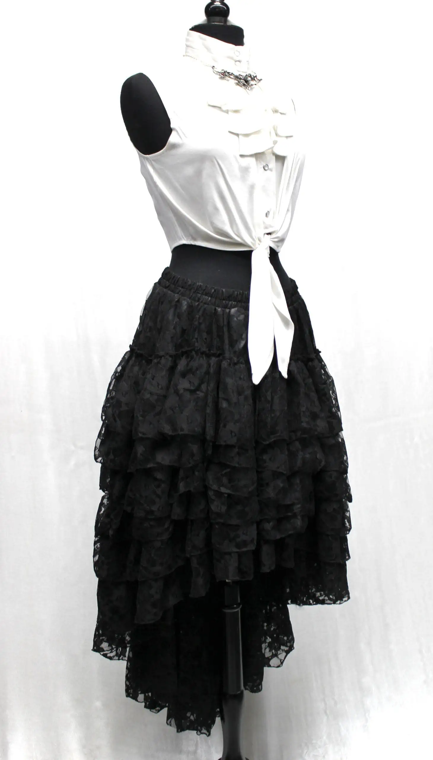 VICTORIAN SHOWGIRL SKIRT - BLACK LACE - Image 5