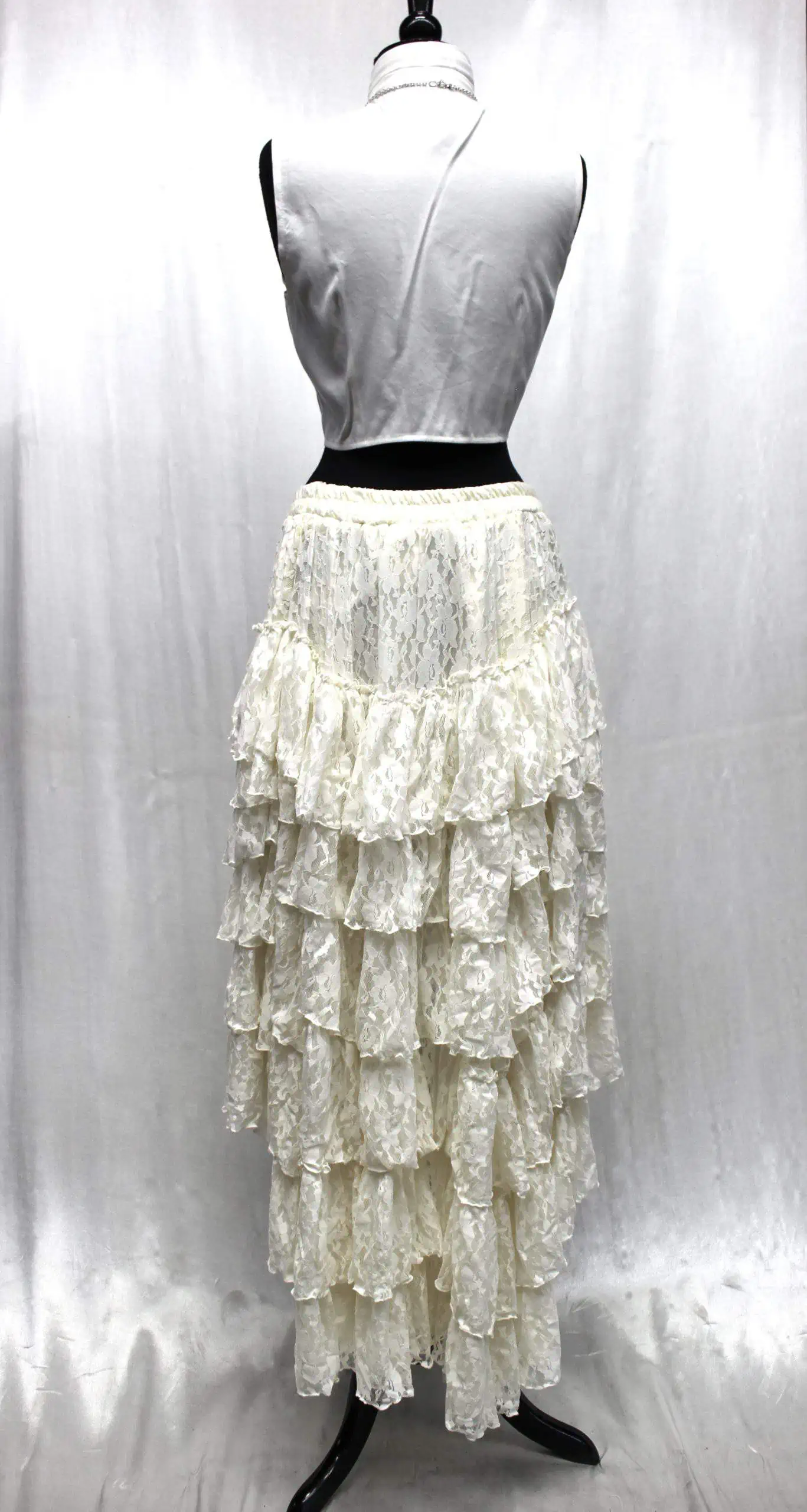 VICTORIAN SHOWGIRL SKIRT - IVORY LACE - Image 4