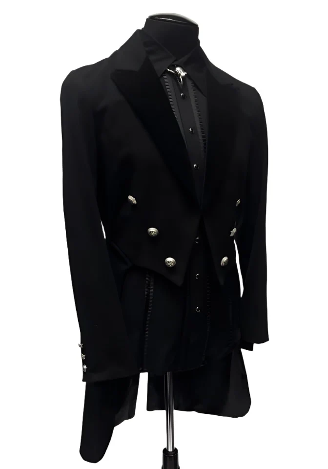 VICTORIAN TAILCOAT - BLACK DENIM - Image 3
