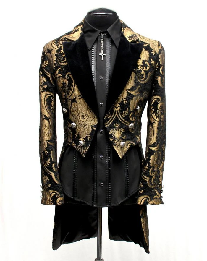 VICTORIAN TAILCOAT - Gold/Black Tapestry - Image 3
