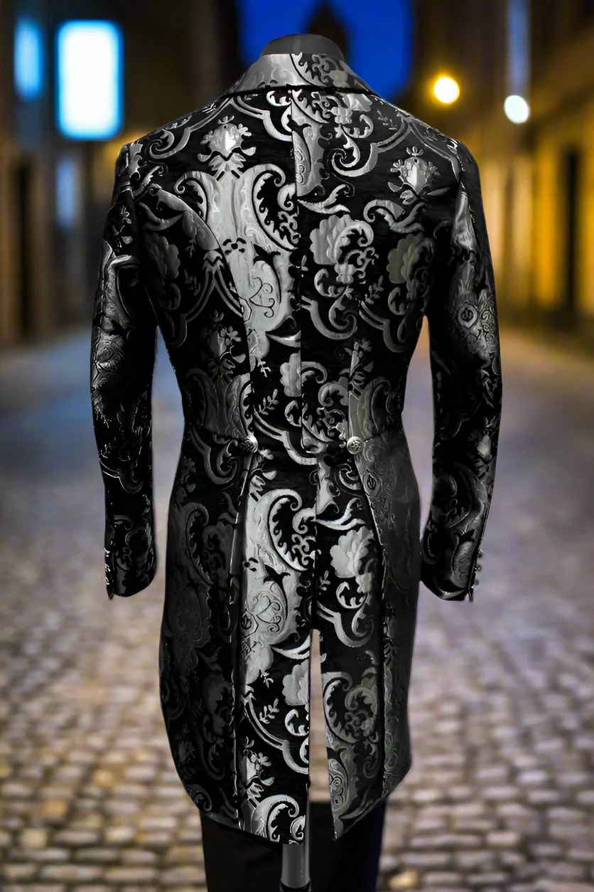 VICTORIAN TAILCOAT - SILVER/BLACK TAPESTRY - Image 2