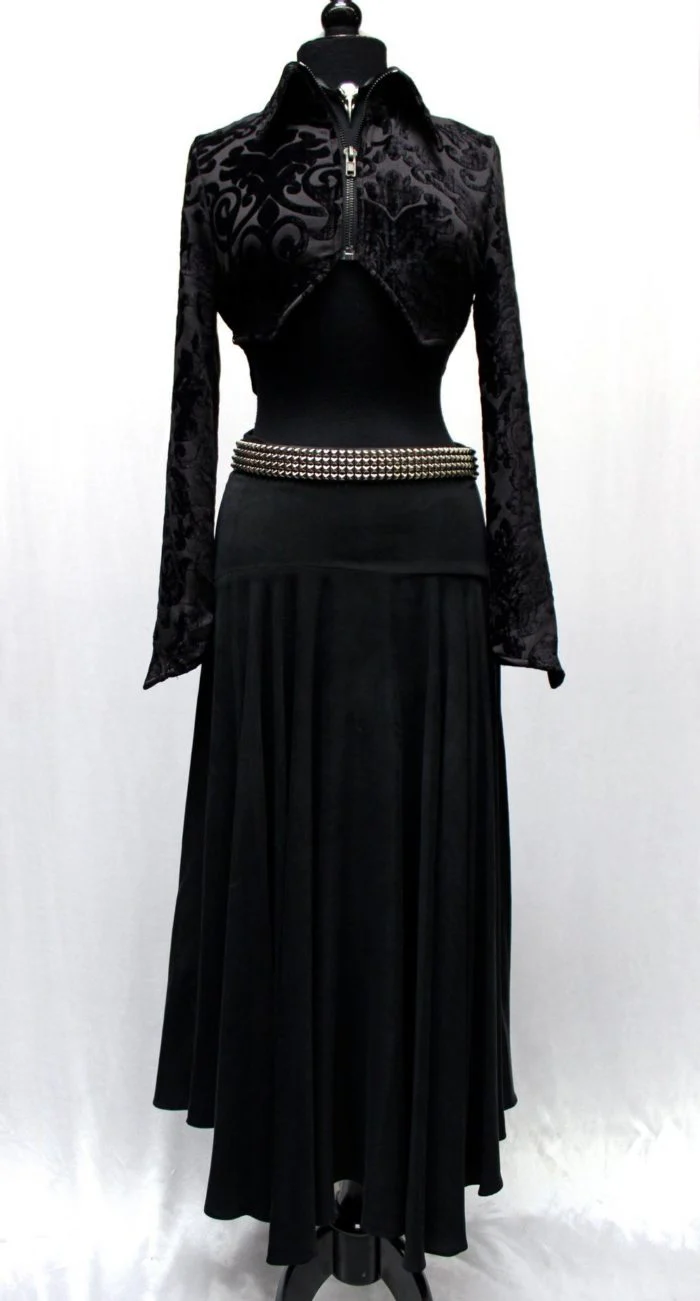 VILLAINESS JACKET - BLACK PRINTED VELVET - Image 5