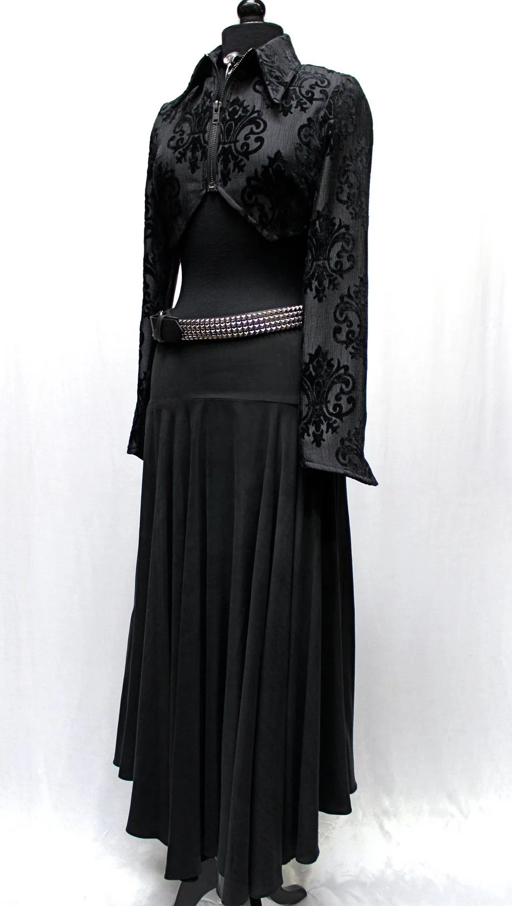 VILLAINESS JACKET - BLACK VELVET BROCADE - Image 3